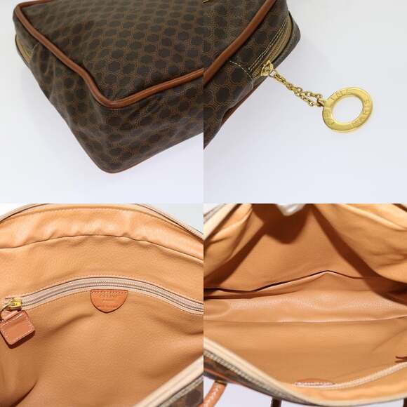 CELINE Macadam Canvas Shoulder Bag Pvc Brown - Picture 11 of 12